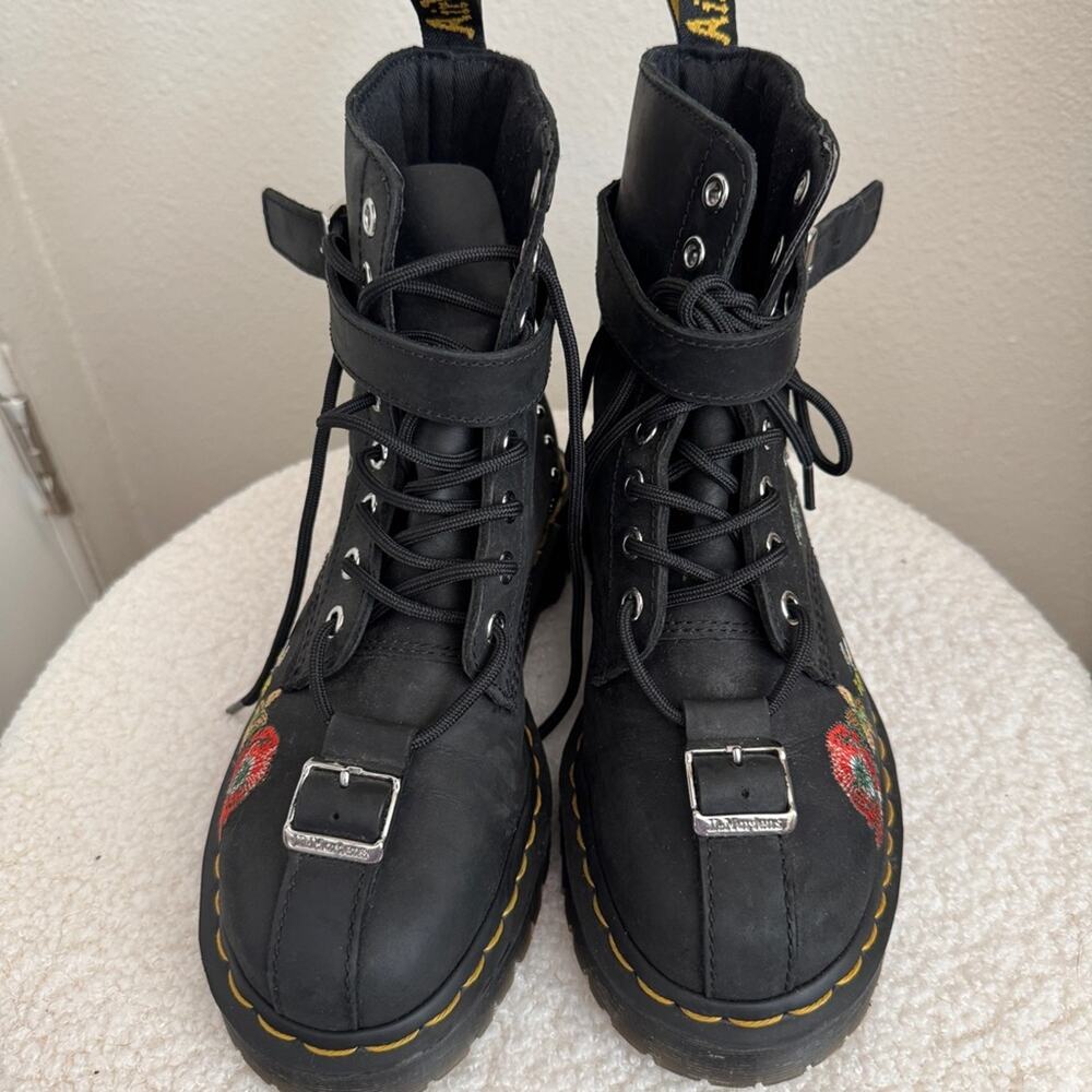 Dr. Martens Gomez Wild Botanicals Black Boots 6 - Picture 3 of 11